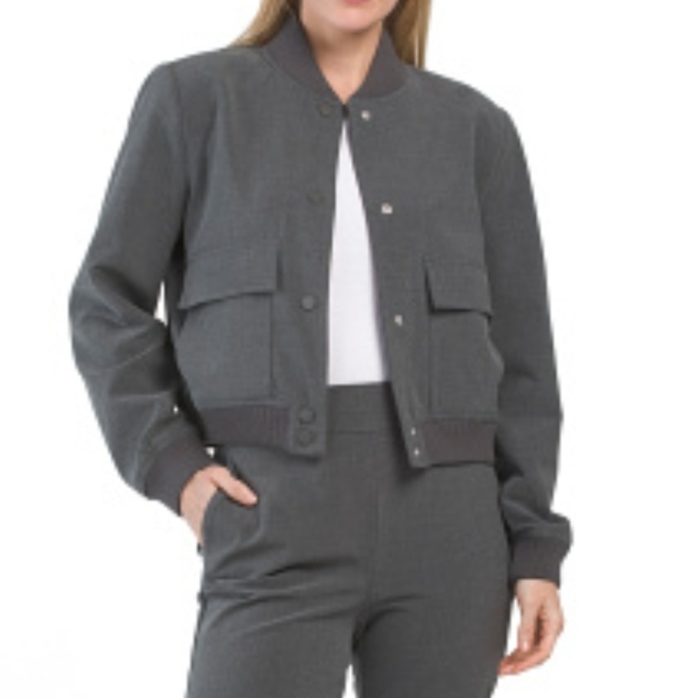 Rachel Zoe Charcoal Bomber Jacket